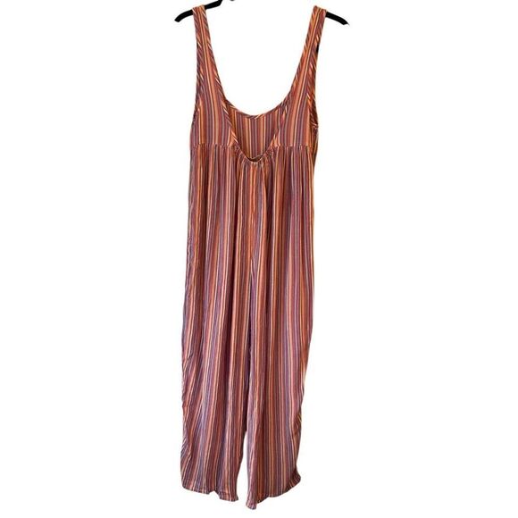Urban Outfitters Out From Under Jumpsuit Rainbow Striped medium boho festival va - Picture 2 of 9